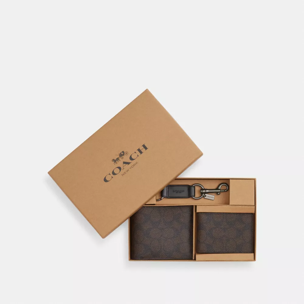 Coach Boxed 3 In 1 Wallet Gift Set
