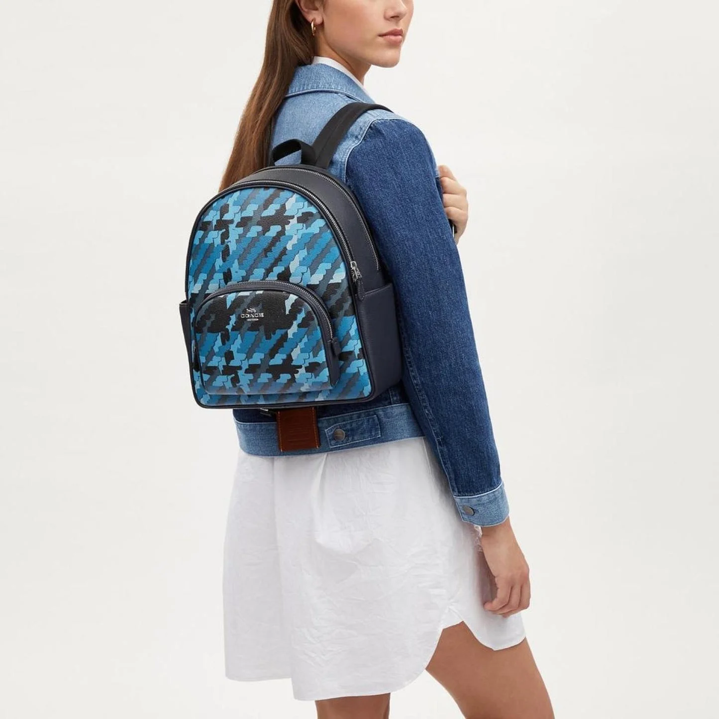 Coach Court Backpack Graphic Plaid