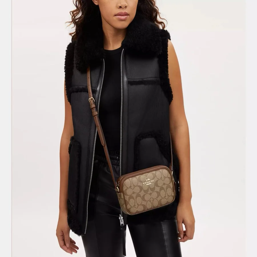 Coach Mini Jamie Camera Bag In Signature Canvas