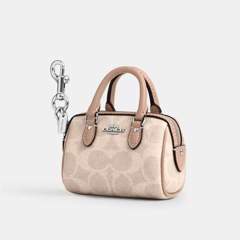 COACH Mini Rowan Bag Charm In Signature Canvas