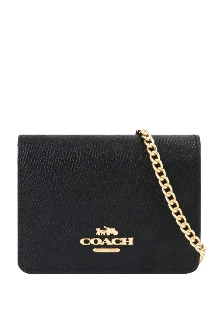 Coach Mini Wallet On Chain — Black