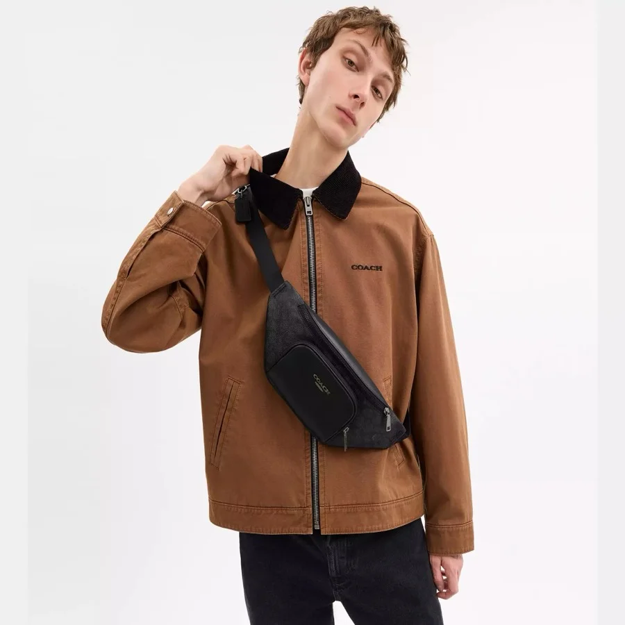 Coach Racer Small Belt Bag In Signature Canvas