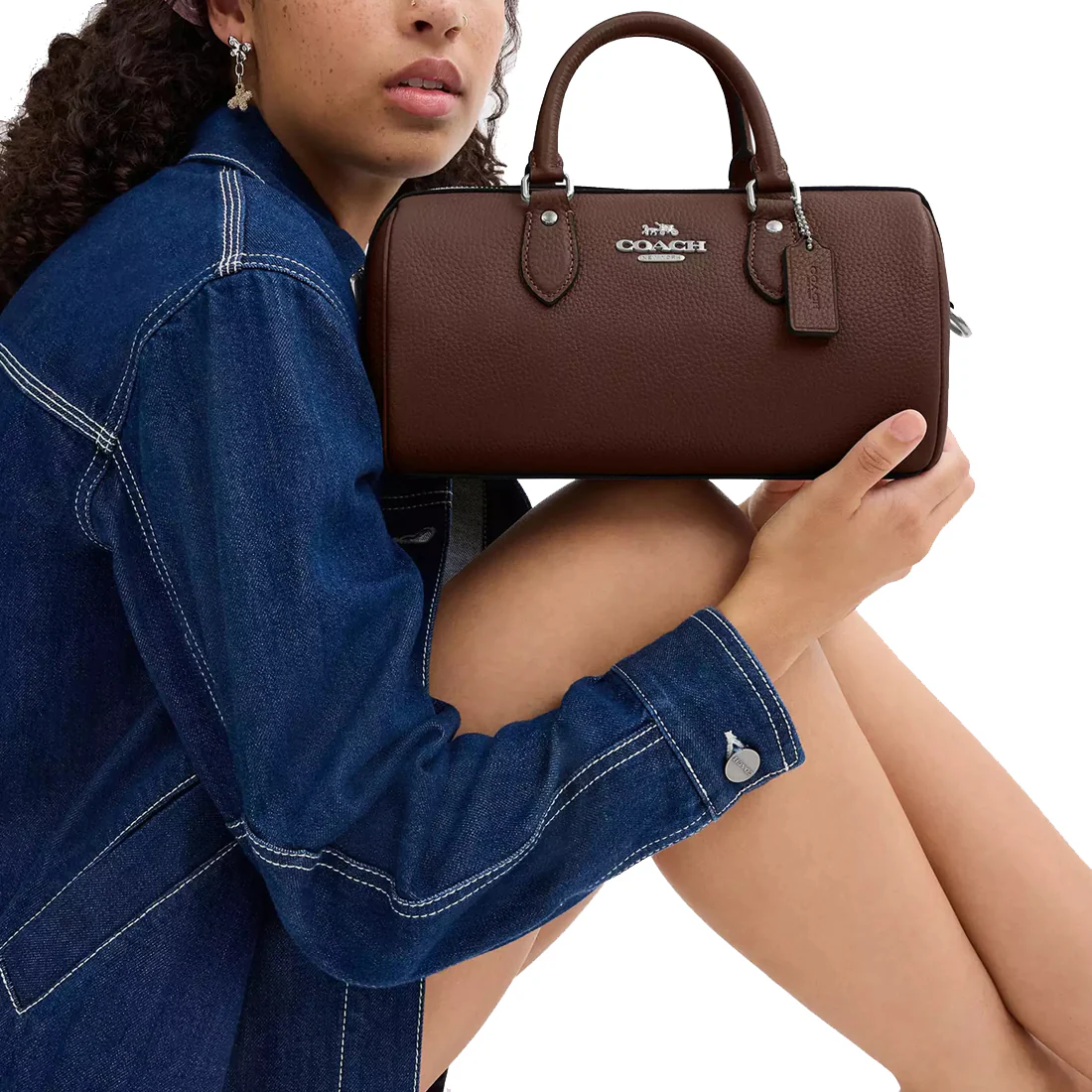 Coach Rowan Long Satchel Bag Maple