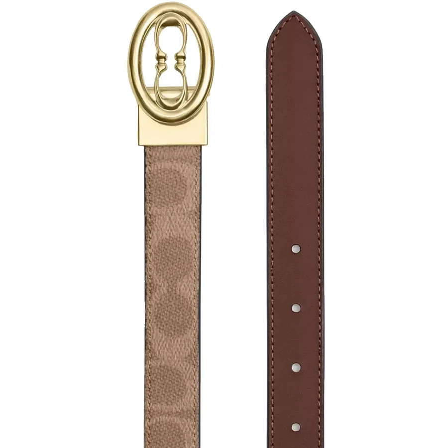 COACH Signature Belt 25mm Tan/Brown