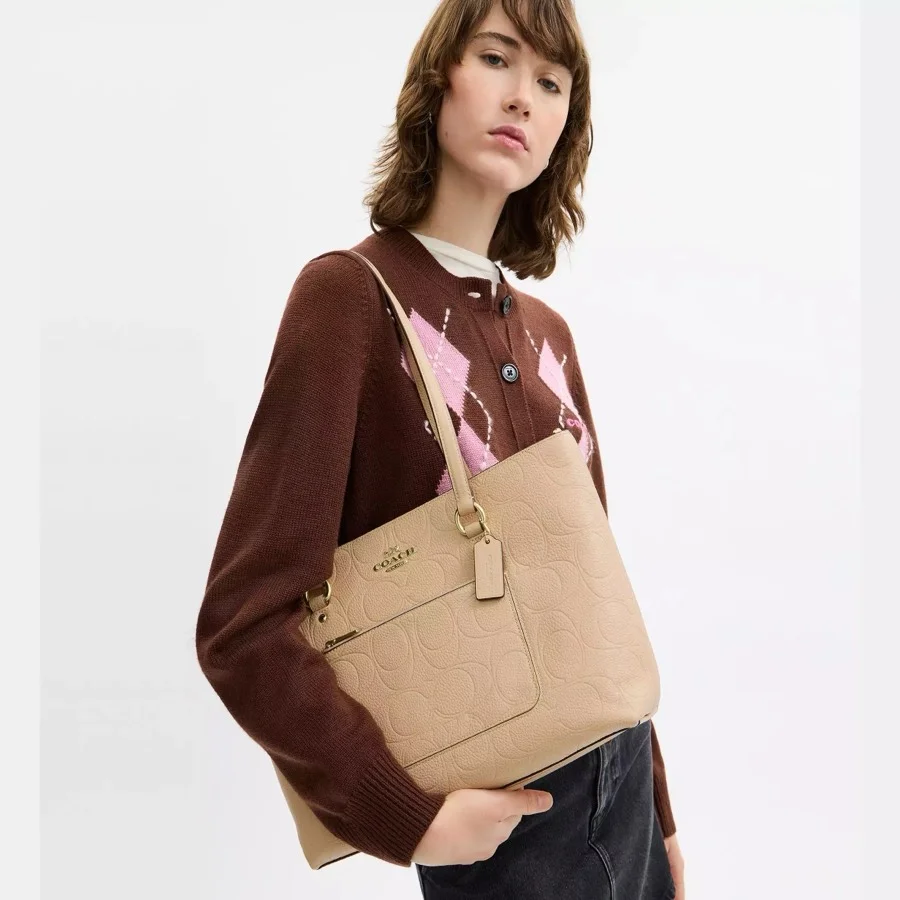 Coach Station Tote Bag In Signature Leather