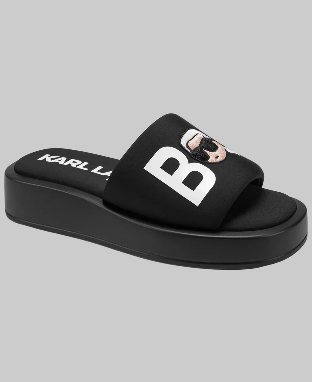 KARL LAGERFELD Bonjour Opal Platform Slide Sandal Size 36.5