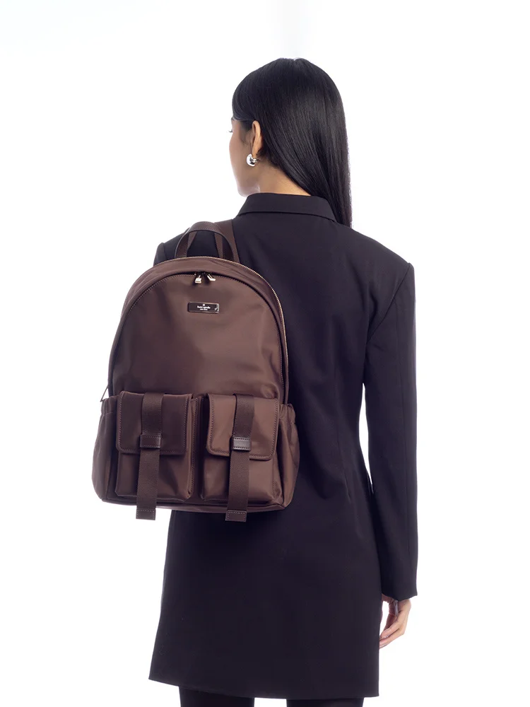 Kate Spade Carter Nylon Cargo Large Backpack Hot Fudge