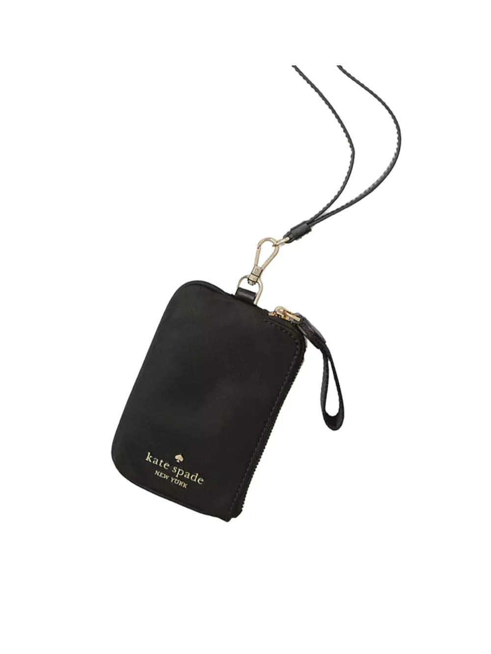 Kate Spade Chelsea Nylon Card Case Lanyard Black