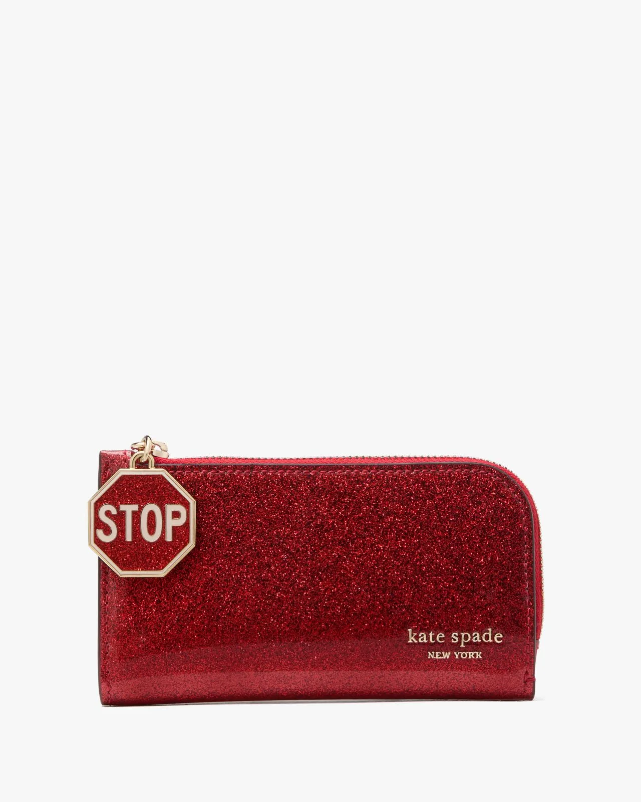 KATE SPADE Detour Glitter Small Slim Bifold Wallet