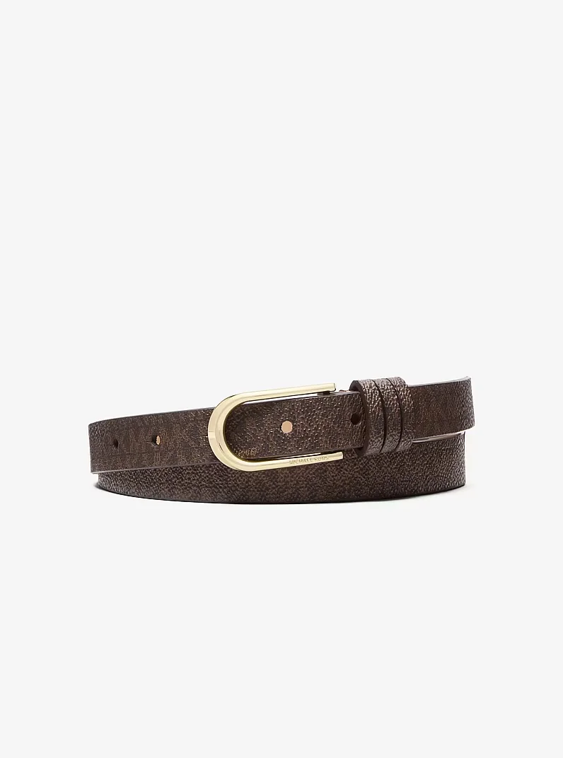 MICHAEL KORS Signature Logo Slim Belt
