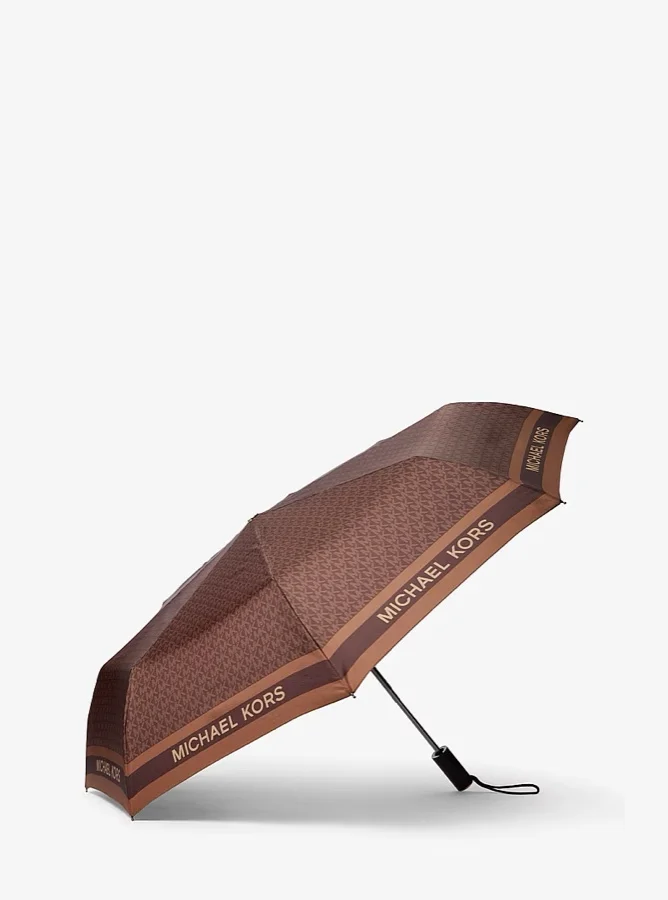 MICHAEL KORS Logo Umbrella Brown
