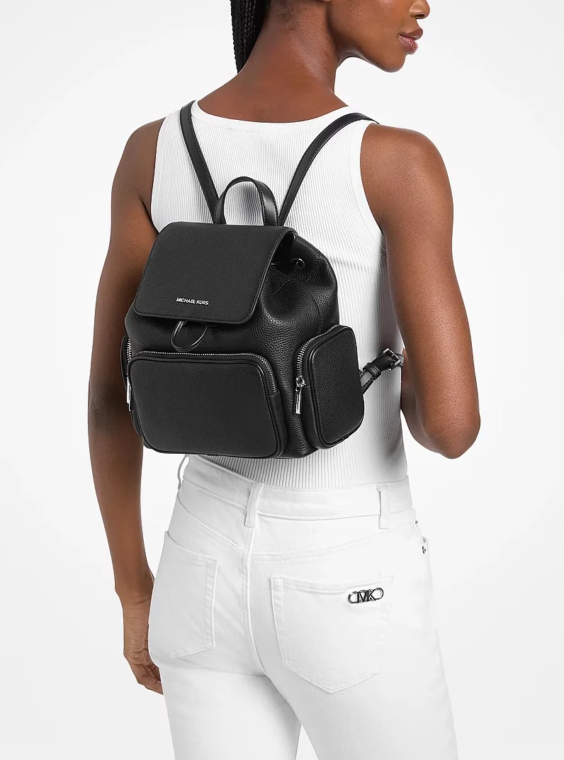 Michael Kors Merritt Small Pebbled Leather Cargo Backpack