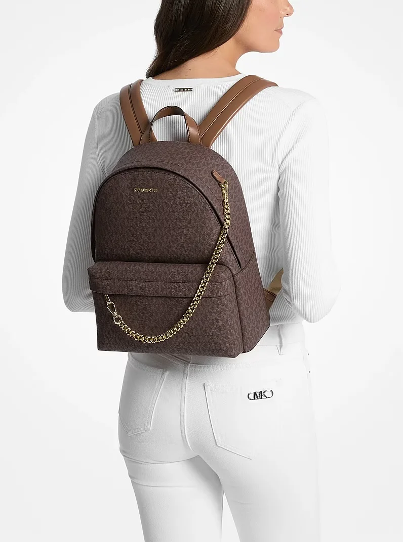 Michael Kors Slater Medium Signature Logo Backpack