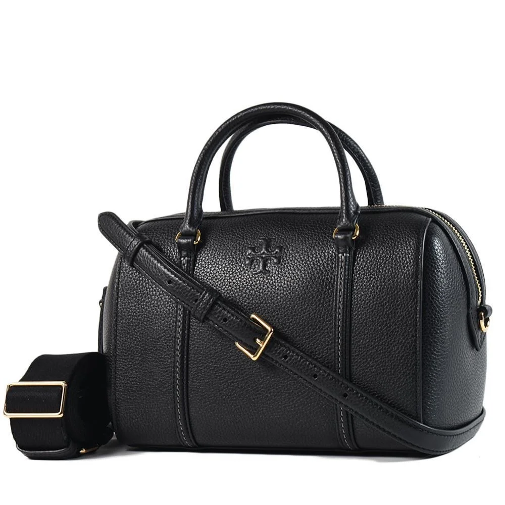 Tory Burch Leather Satchel In Black